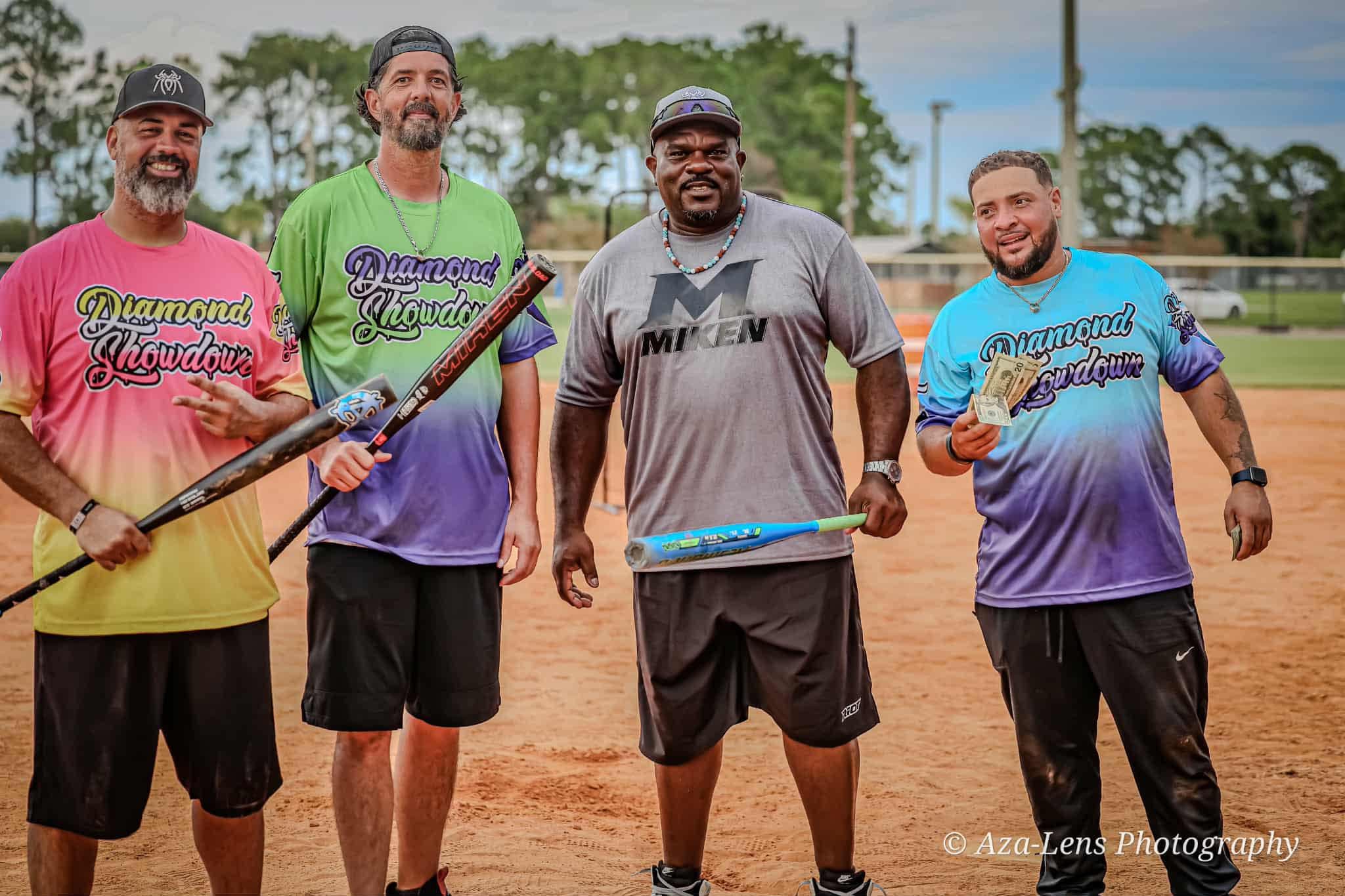 Softball batter at the plate